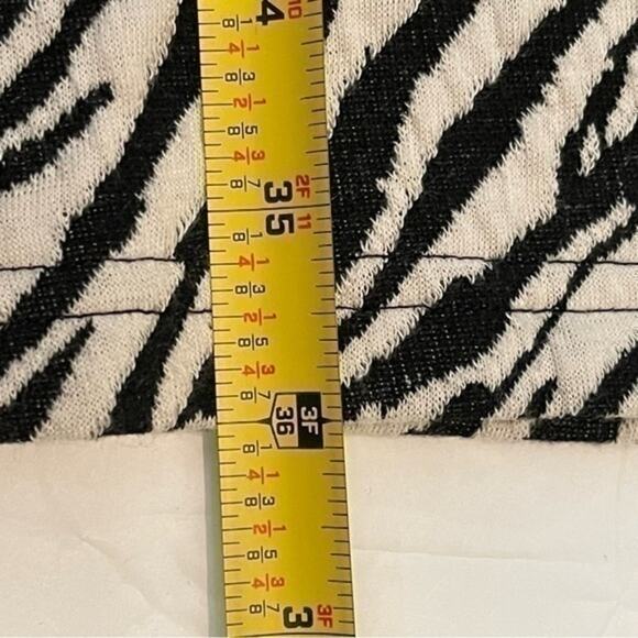 Tyler Boe Black White Zebra Print Vegan Leather Feminine Date Dress NWT Size S - Picture 13 of 13